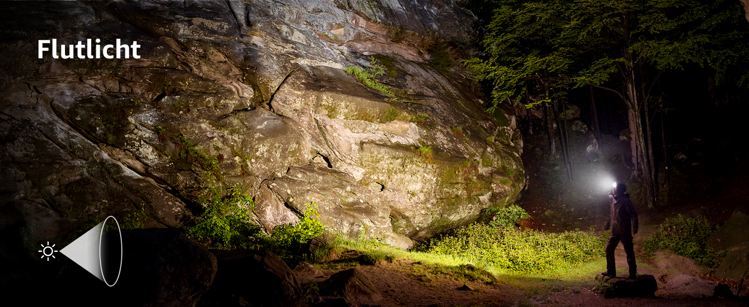 Ліхтар на лоб Lepro, акумуляторний, IP65, 1000 люмен, знімний LED, червоне світло, 6 режимів, для кемпінгу, спорту, риболовлі, майстерні, з USB-C кабелем