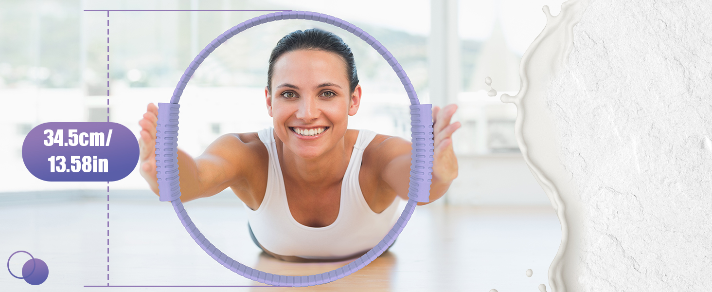 Набір для пілатесу: кільце, стрічки, міні-м'яч, постер та сумка. Набір для тренування корпусу для жінок (фіолетовий)