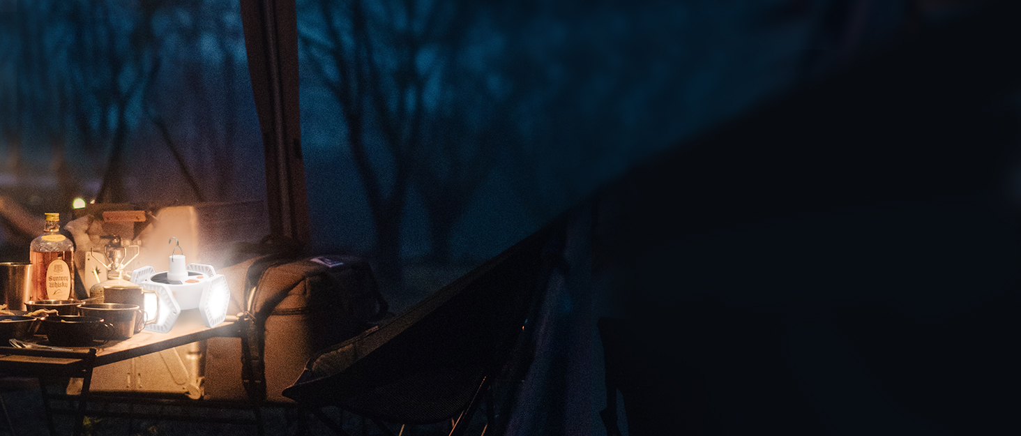 LED кемпінговий ліхтар 4000LM, 2 шт. - перезаряджається, сонячний, водонепроникний, з карабіном, 4 режими, для кемпінгу, читання, туризму, надзвичайних ситуацій