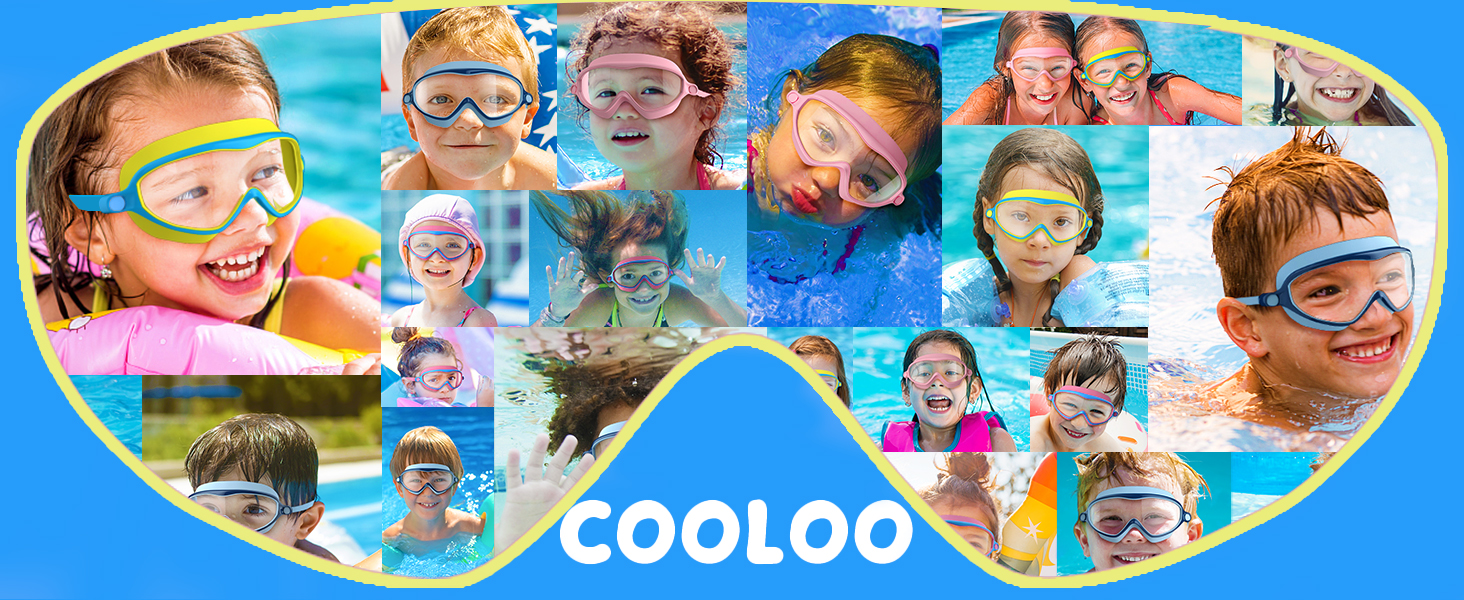 Дитячі окуляри для плавання COOLOO, 2 шт. для дітей 4-14 років, антизапарні, з UV-захистом, без витоку, регульовані силіконові окуляри для плавання для дітей, дівчаток, хлопчиків, рожевий/блакитний + рожевий