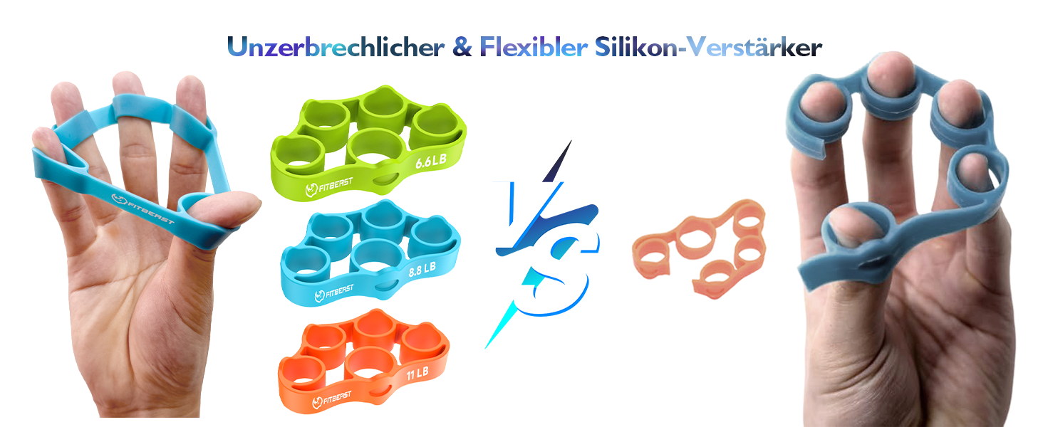 FitBeast Тренажер для рук Griffkrafttrainer, Набір 9 шт., Силовий тренажер для рук, Зняття напруги та відновлення (Помаранчевий)