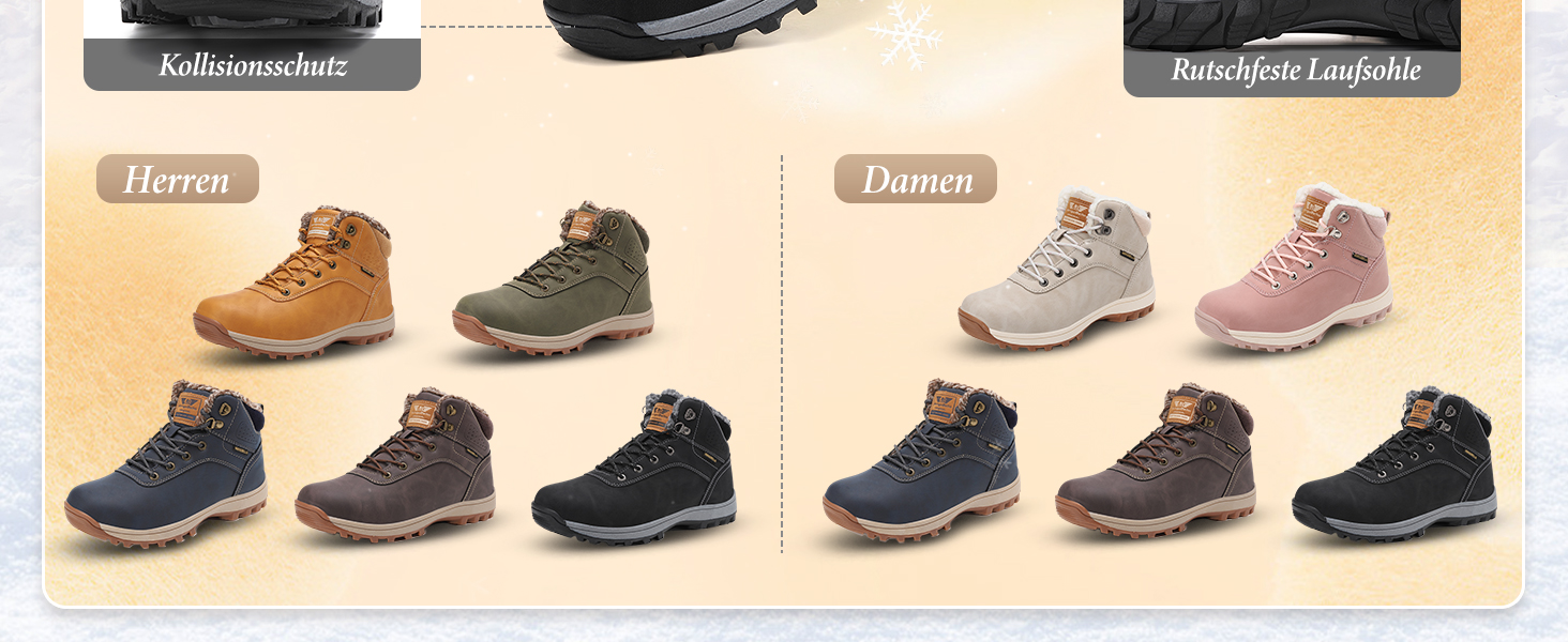 Зимові черевики Arrigo Bello для жінок та чоловіків, утеплені, непромокаючі, антиковзаючі, синього кольору, розмір 36-46