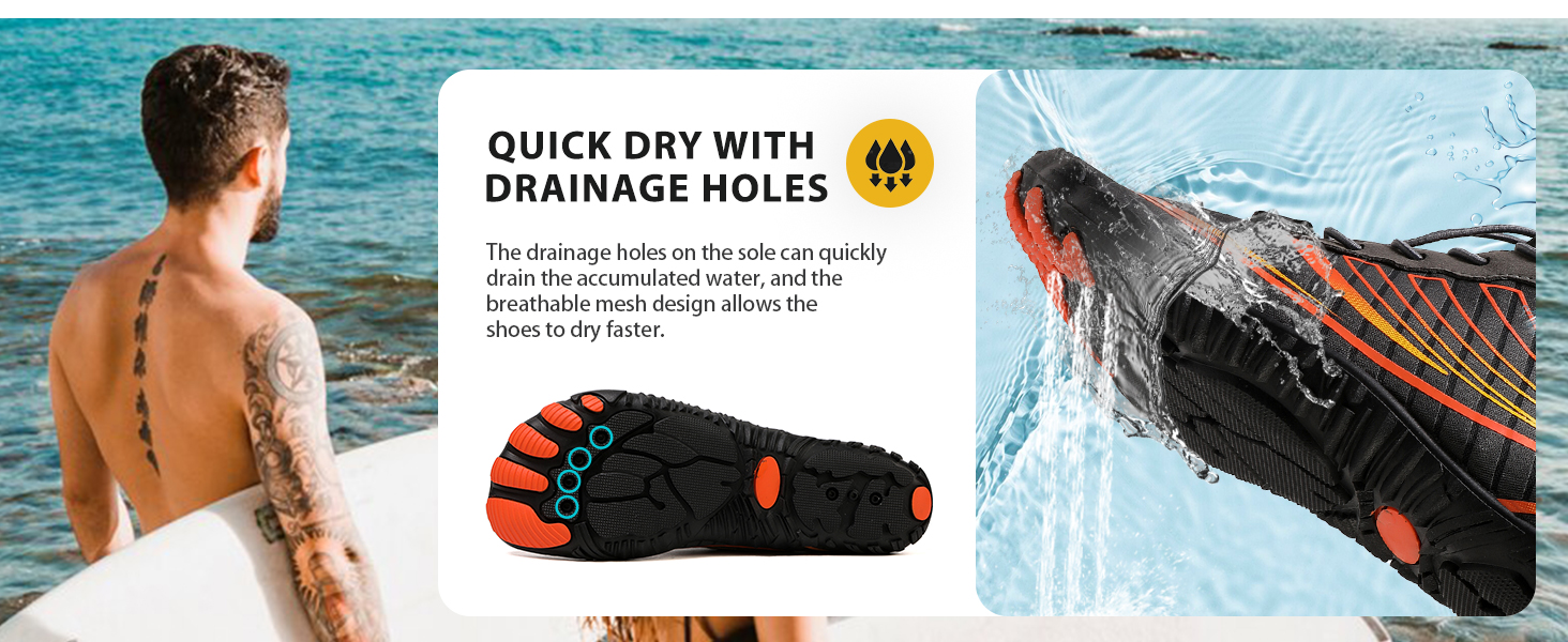 Чоботи для плавання та серфінгу для чоловіків та жінок, дихаючі, швидковисихаючі, антиковзаючі, розмір 36-47, колір чорний