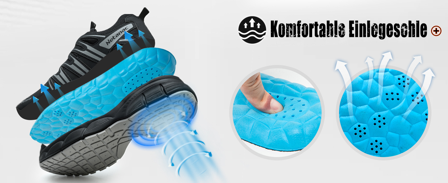 Чоловічі та жіночі робочі черевики з металевим носком, зручні та дихаючі, широка колодка, гумова підошва, сірі, 42 EU