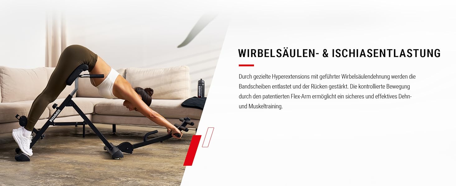 Тренажер для спини HAMMER Tricon – гіперекстензія, живіт, прес. Багатофункціональне обладнання для фітнесу