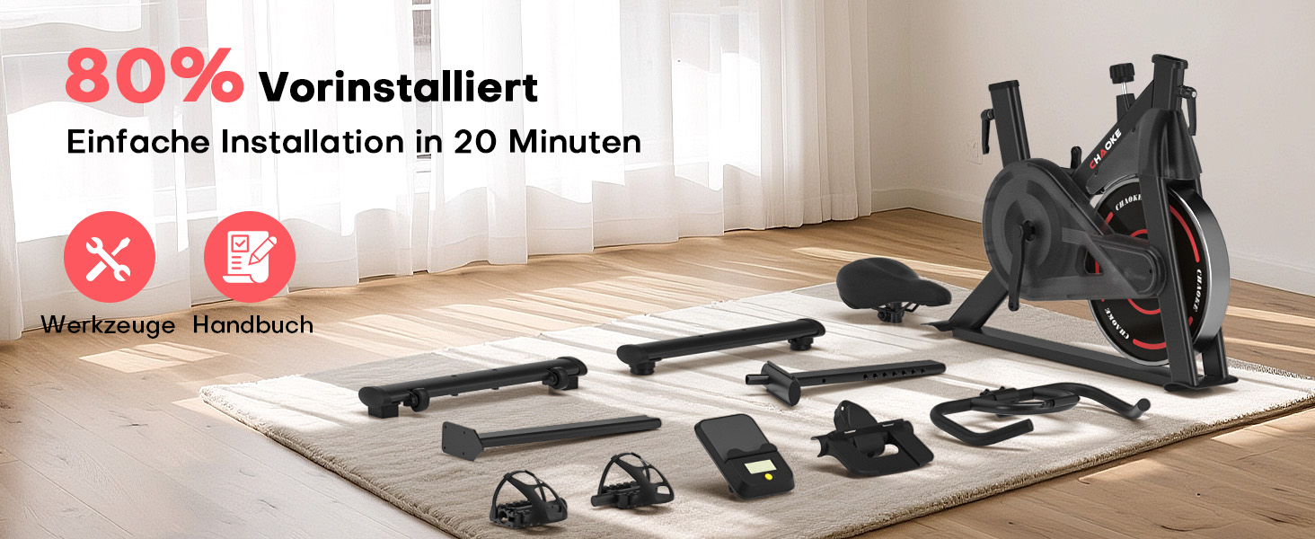 Hometrainer CHAOKE з LCD-монітором: тихе кардіотренування вдома, до 150 кг, чорно-синій