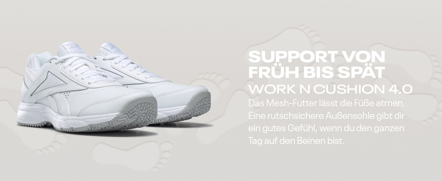 Чоловічі кросівки Reebok Work N Cushion 4.0 KC для ходьби (50 EU, чорний/холодний сірий/чорний)