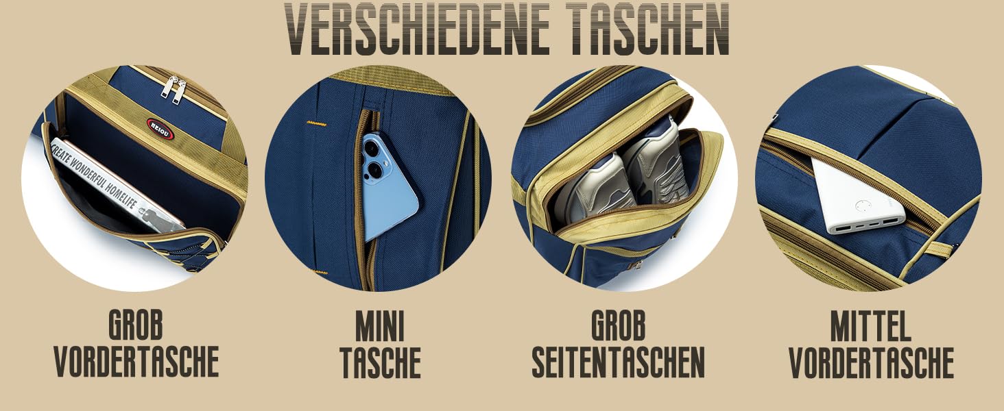 Спортивна сумка для подорожей BAGZY 70 л, водонепроникна дорожня сумка-даффл для залу, кемпінгу та відпустки, зелено-жовта