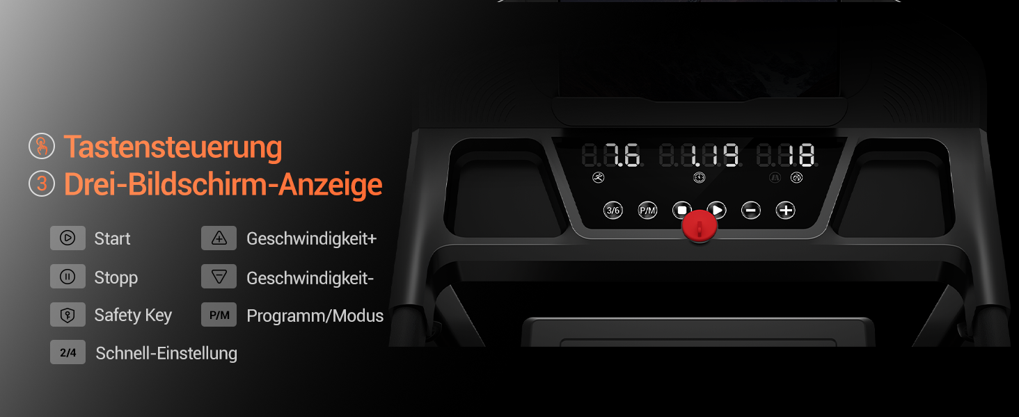 Біговий доріжка LONTEK для дому з нахилом 15%, швидкість 12 км/год, максимальне навантаження 136 кг, чорний