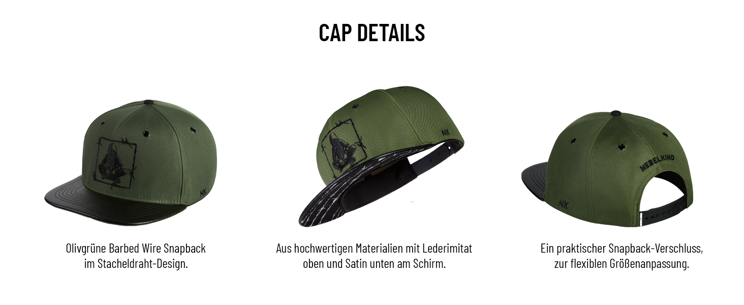 Кепка-снэпбек Nebelkind Unisex з принтом «Колючий дріт», регульований розмір, стиль стрітвір, оливковий колір