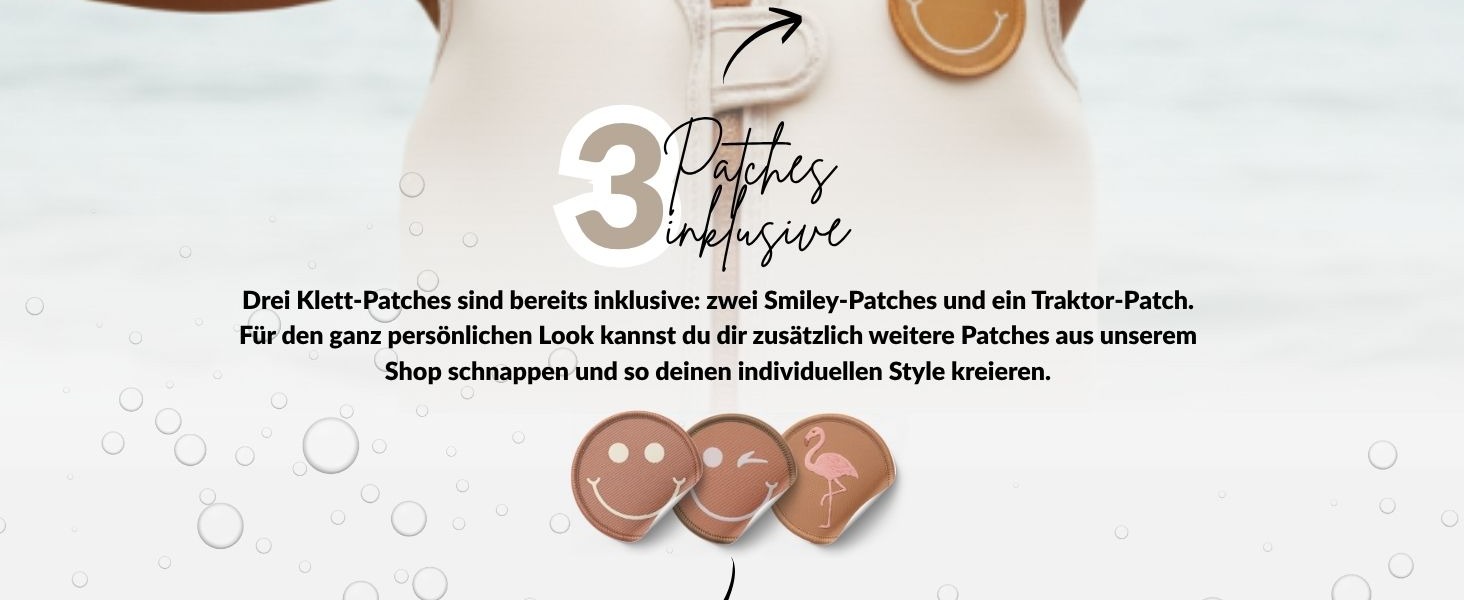 Дитячий жилет для плавання NOARD | Schwimmhilfe з 40+ нашивками для персоналізації | Різні дизайни та розміри | 15–30 кг | 2–6 років | Сертифікований EN 13138-1:2021 для безпечного навчання плаванню | Просто бежевий