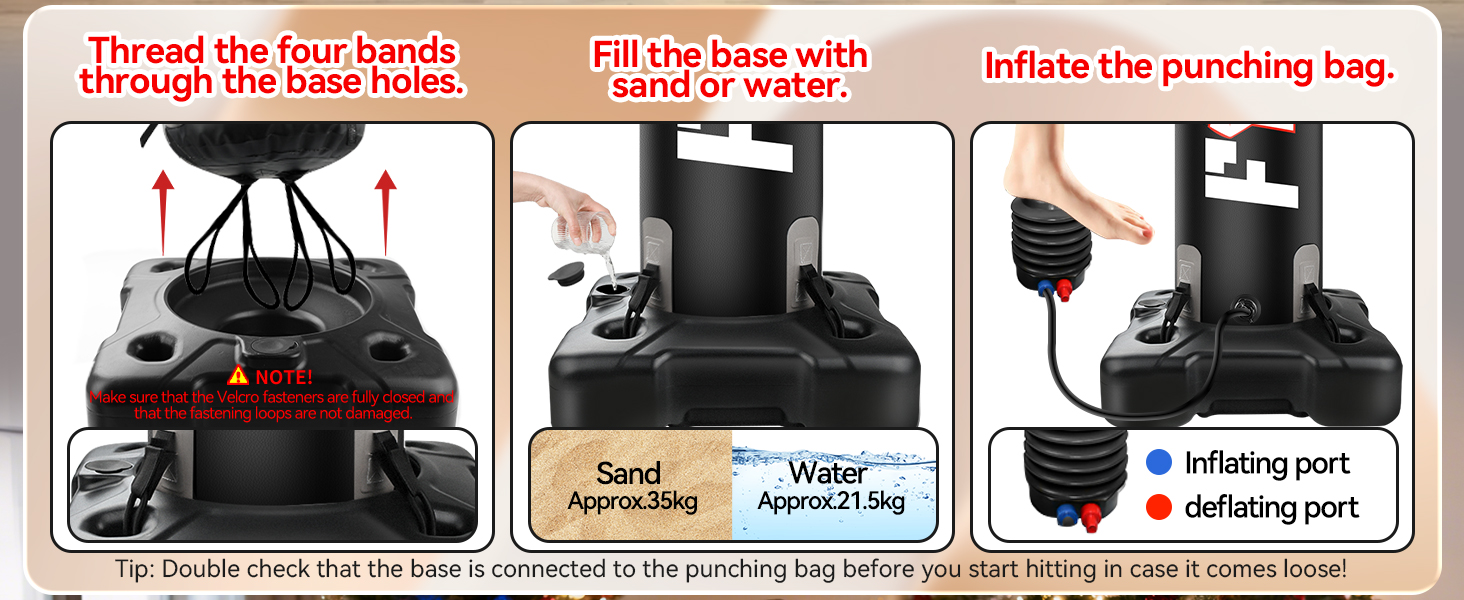 Боксерський мішок стоячий NZQXJXZ 175 см з помпою та рукавичками для боксу, комплект для кікбоксингу, MMA, Муай Тай, домашній спортзал