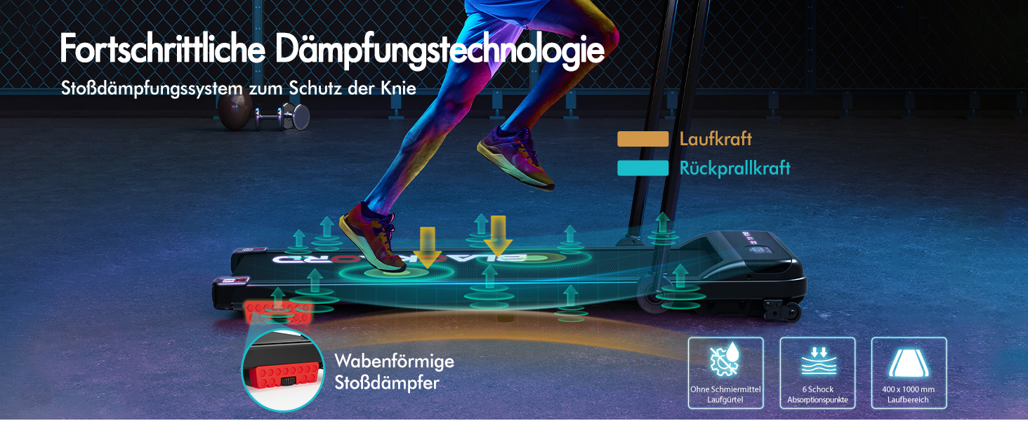 Walkingpad Laufband BLACK LORD MS2H: біговий доріжки для дому, 9-16 км/год, нахил до 9%, 2.2-3.2 PS, до 140 кг, LED-дисплей, мобільний додаток, тиха робота, чорний колір (з ручками)