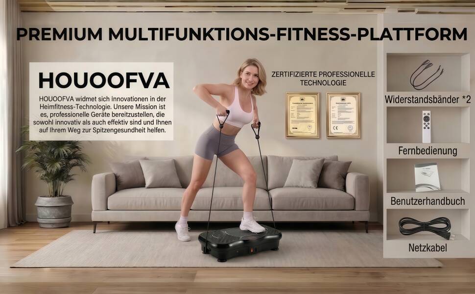 Віброплатформа для тренувань з Bluetooth та магнітною акупресурою, 120 рівнів інтенсивності