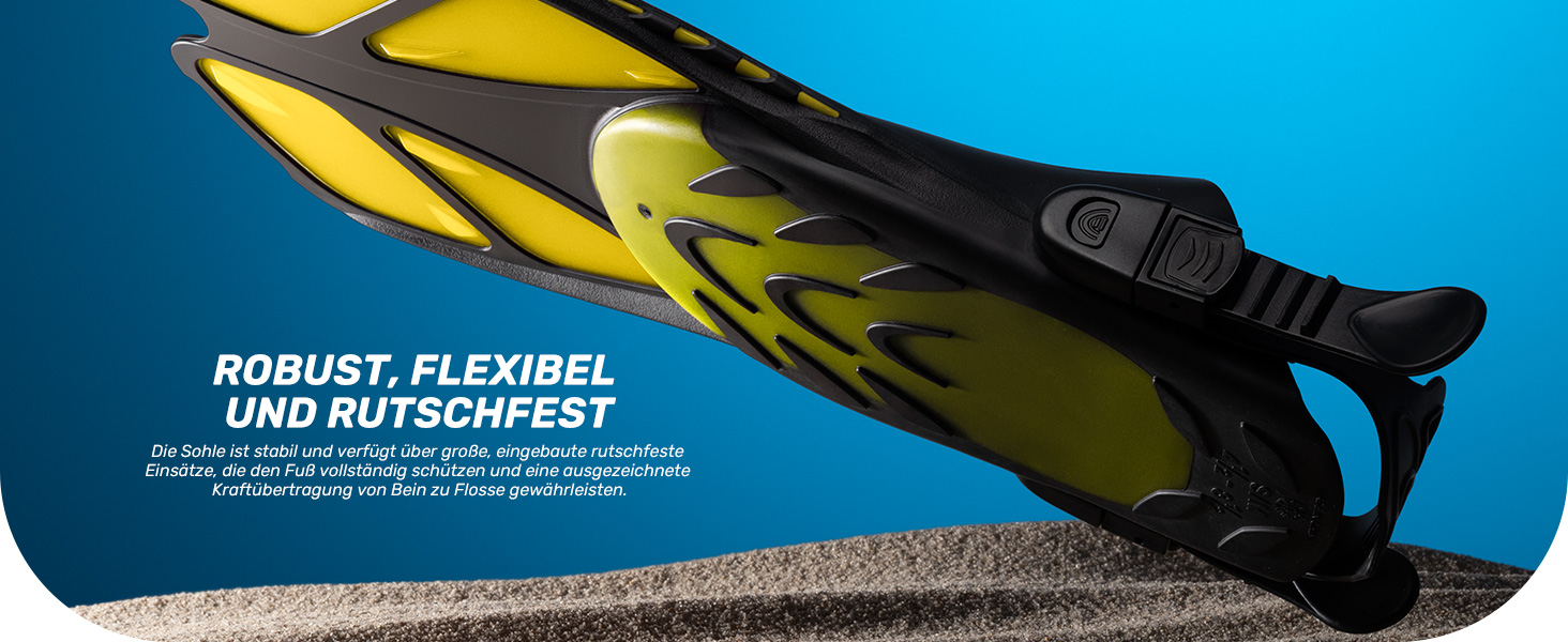 CAPAS Ласти для снорклінгу та дайвінгу, дорослі та дитячі (26-35 розмір), відкрита п'ятка, регульовані, жовті