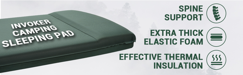 Саморозкладана туристична матрац для кемпінгу з memory foam, з вбудованим подушкам, 8 см, зелений