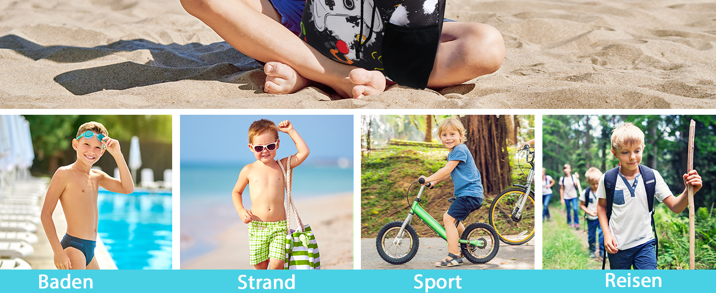 Спортивна сумка для гімнастики WAWSAM з шнурком - 38 × 45 см. Водонепроникна сумка для плавання, пляжу, покупок (для дітей)