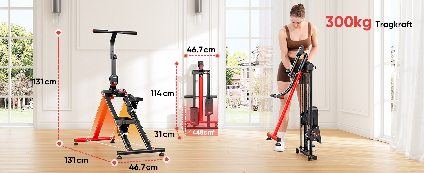 Сходи-степер YOLEO з регульованим опором для дому, складаний, 3 режими тренування, компактний кардіо-тренажер, великі платформи, 90% зібраний, з ручкою