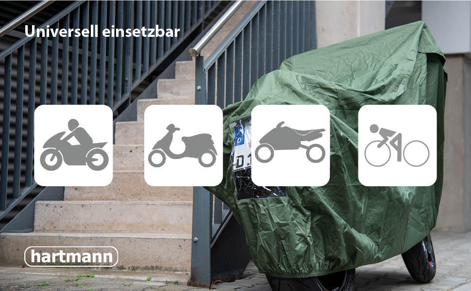 Замок ланцюговий Hartmann 120 см для мотоцикла/велосипеда з захистом від буріння та викрадення, 9,5 мм