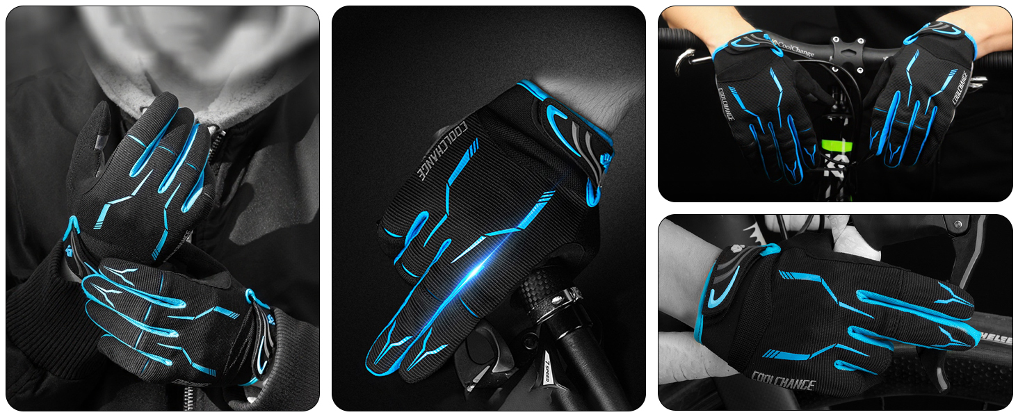 Велосипедні рукавички Vollfinger для чоловіків та жінок з сенсорним екраном, MTB, з гелевою підкладкою, чорні