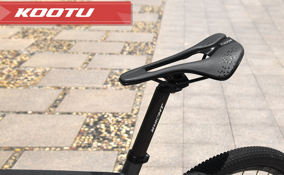 Сідло велосипедне KOOTU для шоссейного, гірського (MTB) та BMX велосипеда, чоловіче/жіноче, водонепроникне, дихаюче, з амортизацією, для велотренажера, чорне