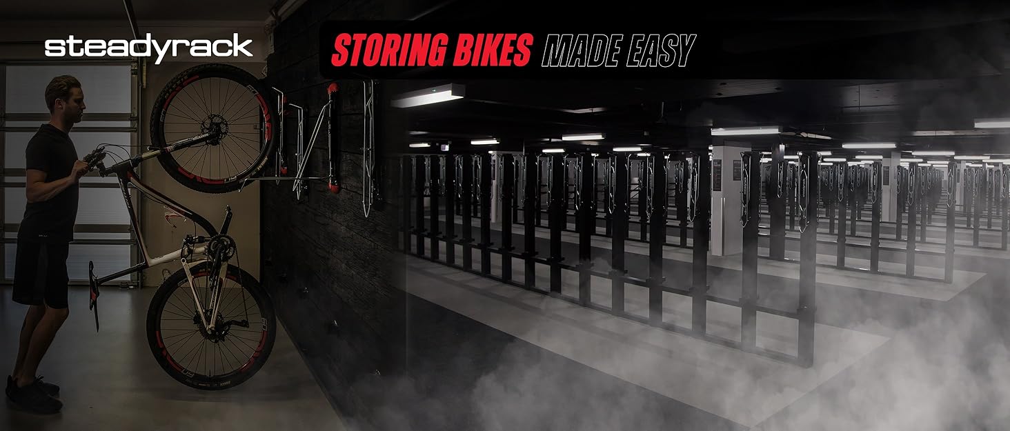 Тримач для велосипеда на стіну Steadyrack Classic Rack - Хромований, вертикальне зберігання