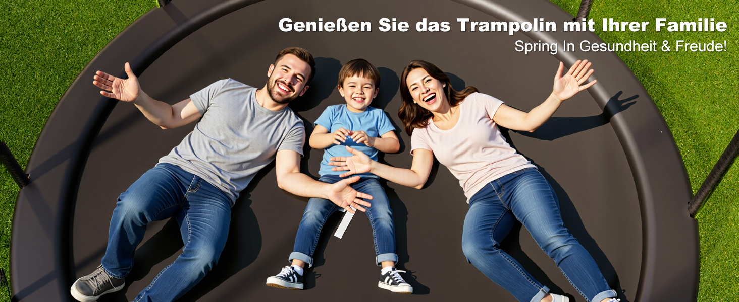 Батут JUMMICO Outdoor для дітей Ø 183/228/305/366/427 см з сертифікацією GS, з драбиною та бічною кишеню (228 см), чорний