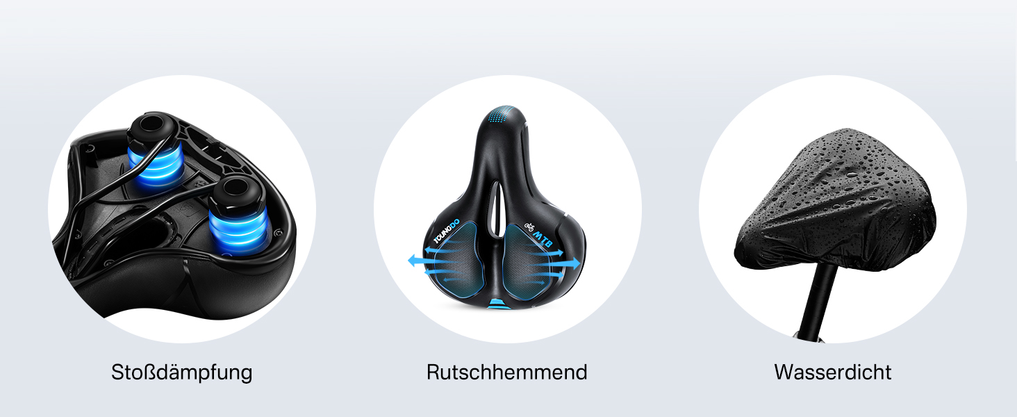 Велосипедне сидіння YOUNGDO: гелеве, комфортне, дихаюче, з амортизацією, ергономічне, водонепроникне, блакитне для міста