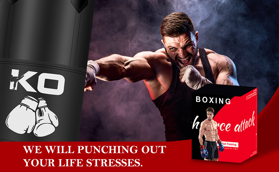 Набір боксерського мішка Boxsack Hängend Set, 120 см, преміум-якість, для боксу, кікбоксингу, MMA, грэпплінгу, карате та інших єдиноборств