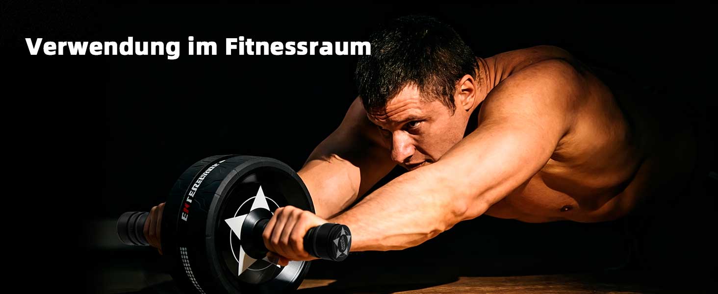 Ролик для преса EnterSports з двома килимками для колін, тренажер для м'язів живота та кору для дому, підходить для початківців та професіоналів (Сріблястий)
