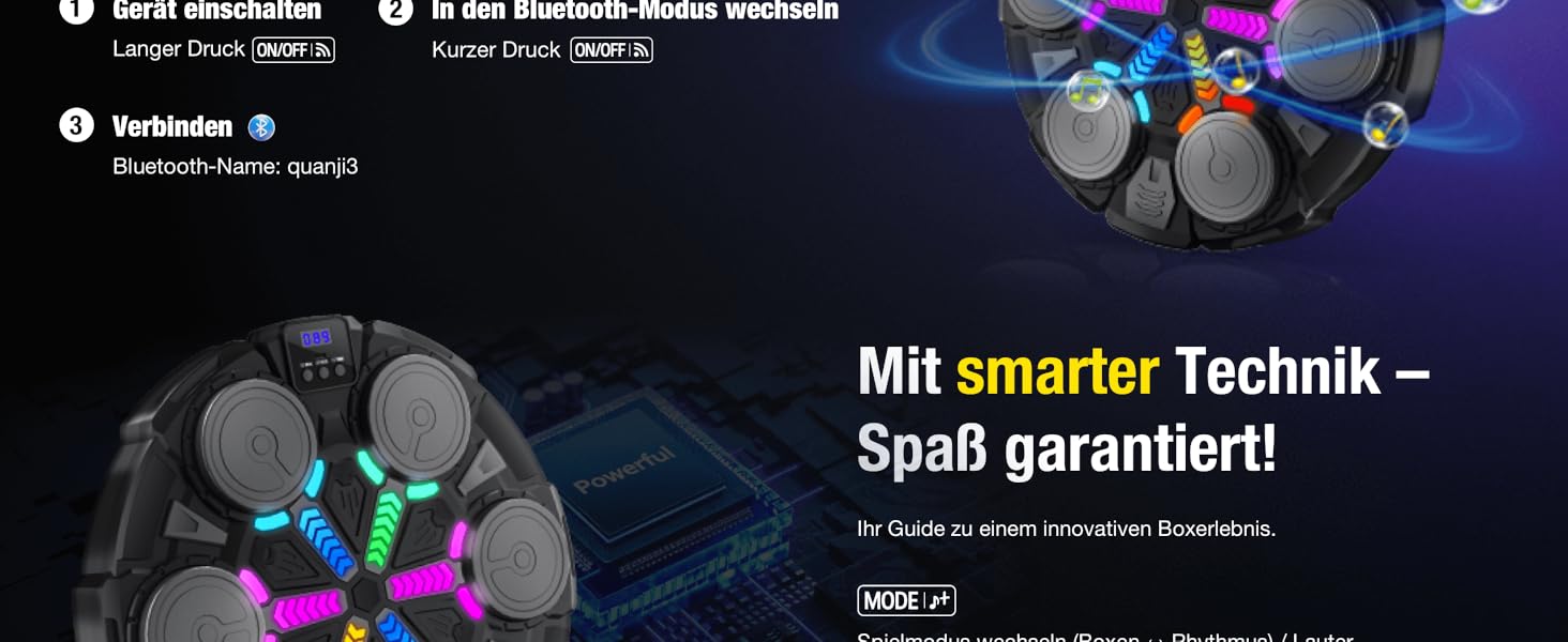 Боксерський тренажер Esnowlee з музикою та світлом, 11 режимів швидкості та 3 режими рахунку, для дітей та дорослих