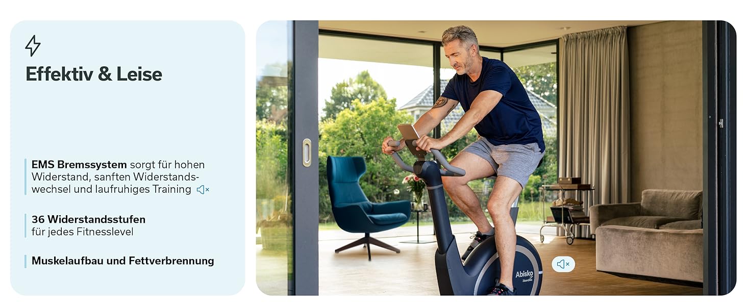 Skandika Ergometer Abisko Рожевий: Електричний велотренажер з EMS-опором, керуванням через додаток, автоматичним регулюванням сидіння та керма, 36 рівнів опору | Для дому