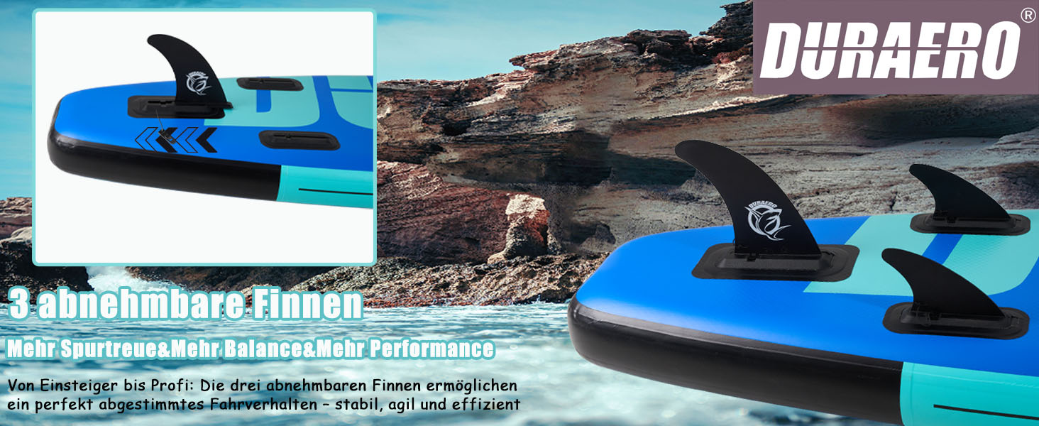 Надувний SUP-борд для веслування стоячи з каяковим сидінням, 330x76x15 см, вантажопідйомність до 150 кг, кріплення Cam, інтегрована підставка для ніг, 3 плавники, регульоване дволопатеве весло, повний комплект аксесуарів, блакитний камуфляж