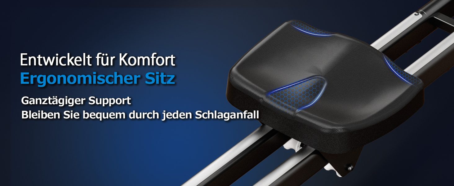 Гребний тренажер DMASUN для дому, [Нова модель 2026] з магнітною системою, покращені рейки подвійного ходу, тиха робота, 16/32 рівні опору, LCD-дисплей, до 160 кг, чорний