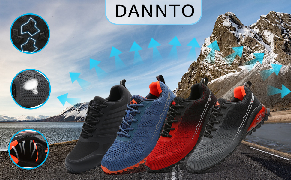 Кросівки для бігу DANNTO для чоловіків, спортивні, для вулиці, дихаючі, синього кольору, 41 EU