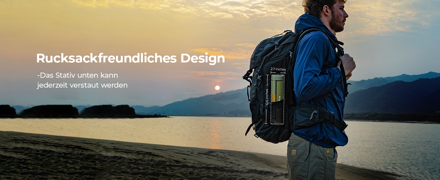 Ліхтар кемпінговий BougeRV 15600mAh, перезарядна лампа для кемпінгу, регульована висота та кут, IP54, водонепроникний, для кемпінгу, подорожей, надзвичайних ситуацій, зелений