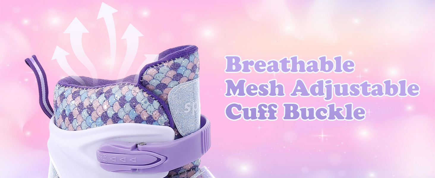 Роликові ковзани TOMSHOO для дівчаток, регульовані, з LED-підсвіткою, для початківців, дитячі, подарунок