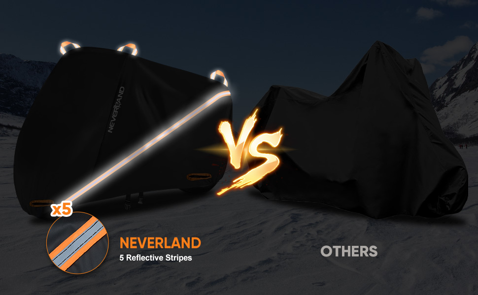 Захисний чохол для мотоцикла NEVERAND - гараж для мотоцикла з сітчастими отворами, водовідштовхувальний, сонцезахисний, 210D Oxford, 2000PA, 220x95x110 см (Чорний, XL)