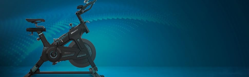 Велотренажер Cecotec DrumFit Indoor 23000 Kosmos Pro: 23 кг маховика, LCD-дисплей, чорний