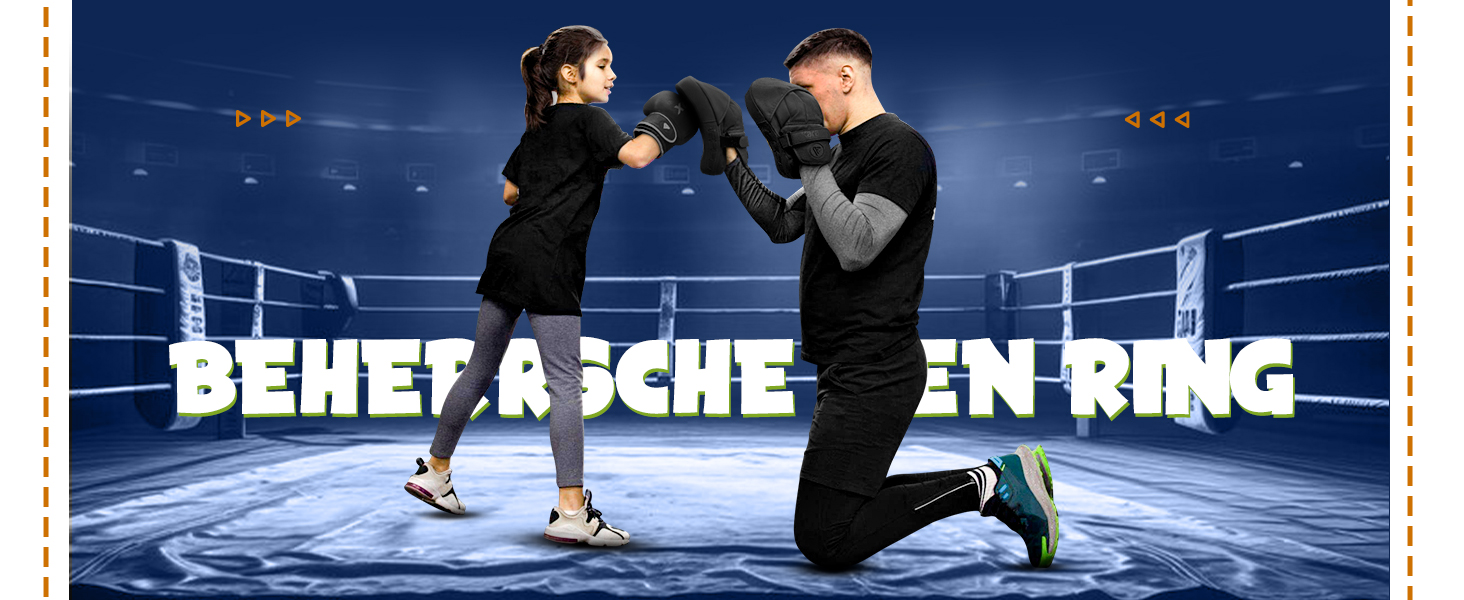 Боксерські рукавички RDX для дітей Maya Hide, 8oz (червоні) - Муай Тай, Кікбоксинг, MMA, бокс