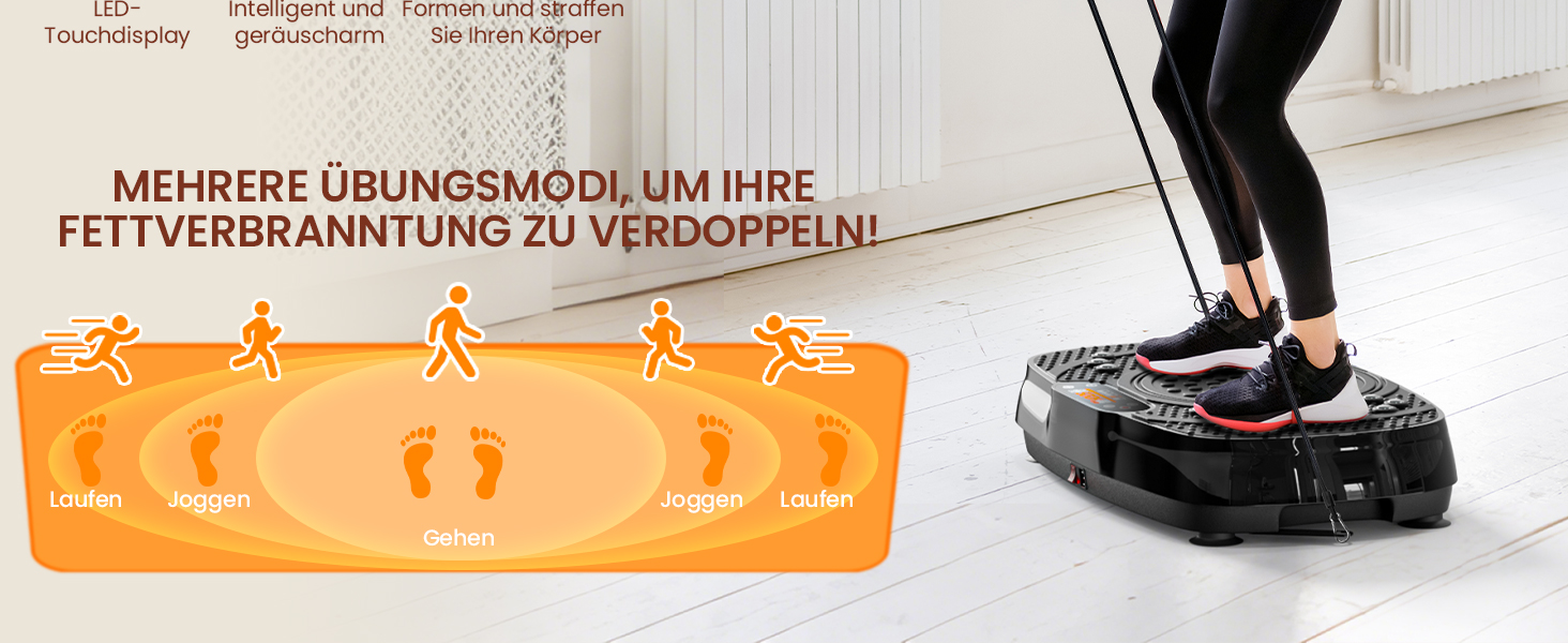 Вібраційна платформа TISSCARE для дому: тренування, схуднення, формування фігури та м'язів. 120 рівнів, 5 режимів, до 180 кг. Чорний колір