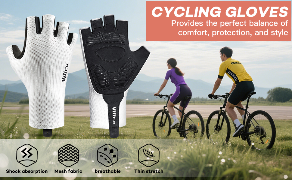 Професійні велосипедні рукавички – дихаючі, амортизуючі, з силіконовими вставками на долонях для катання, альпінізму та активного відпочинку. Чорний, розмір L