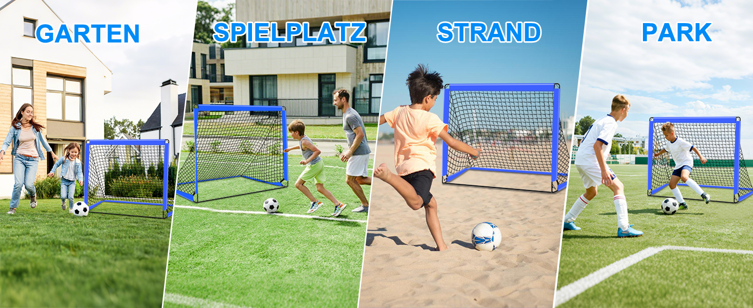 Набір для гри у футбол для дітей 2 шт: Pop-Up ворота для футболу з драбиною для розвитку спритності - тренувальний набір включає м'яч розміру 3, 8 фігурок, насос та сумка - ворота для гри в приміщенні/на вулиці 120см*90см - комплект з двох штук