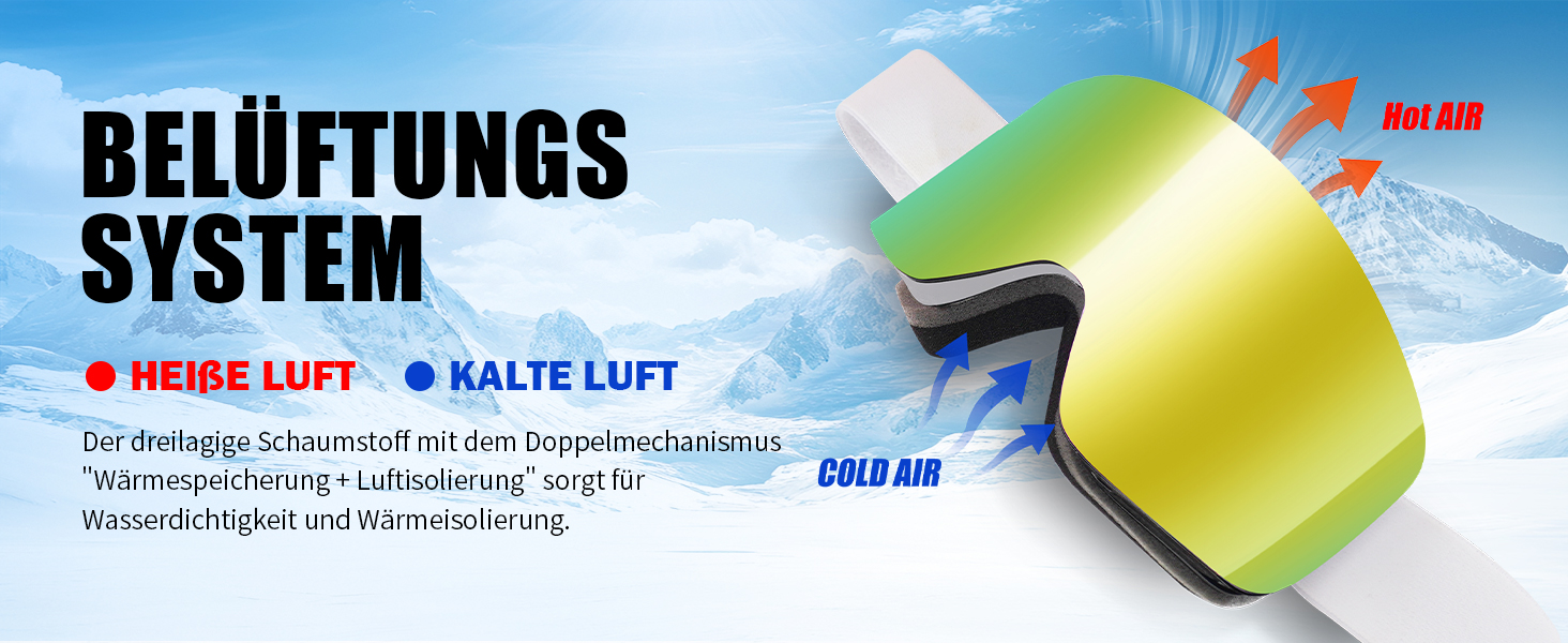 Скі-маска JQF Gear для унісекс YH227 з захистом від запотівання, анти-ковзаючим ремінцем, UV-захистом та регулюванням. Скі-окуляри для сноубордингу та катання на лижах, REVO покриття, червоно-чорний колір (VLT16%)