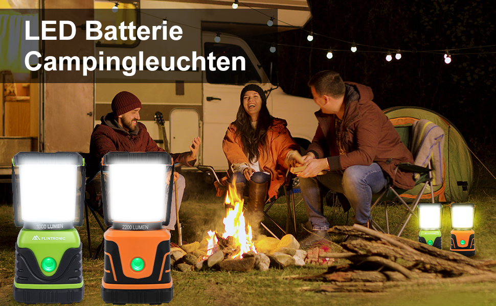 Ліхтар кемпінговий LED Flintronic 2200 Люмен, 6000mAh, 4 режими, димування, IP54, для кемпінгу, надзвичайних ситуацій, оранжевий
