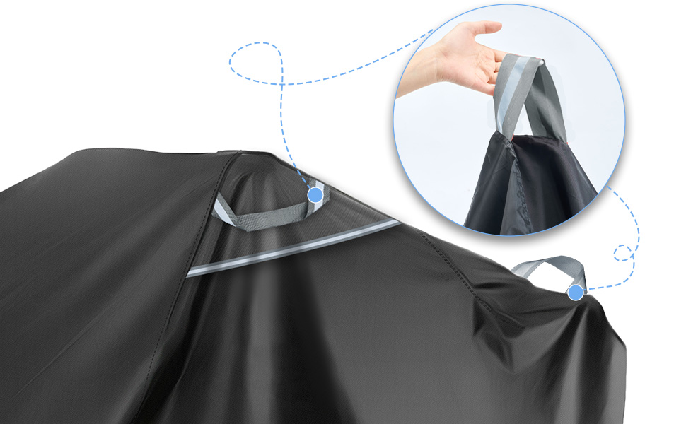 Водонепроникний чохол для мотоцикла 300D NEVERLAND - захист від зимових опадів, 220x95x110 см, чорний