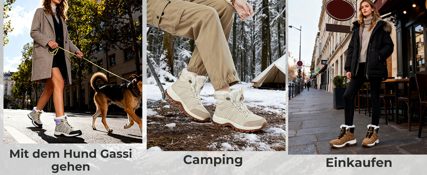 Зимові черевики Mishansha для жінок, утеплені, водонепроникні, для хайкінгу, розмір 36-42, бежевий, білий