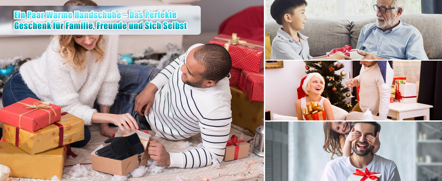 Теплі велосипедні рукавички для чоловіків та жінок - термо рукавички з сенсорним екраном, чорний, XL