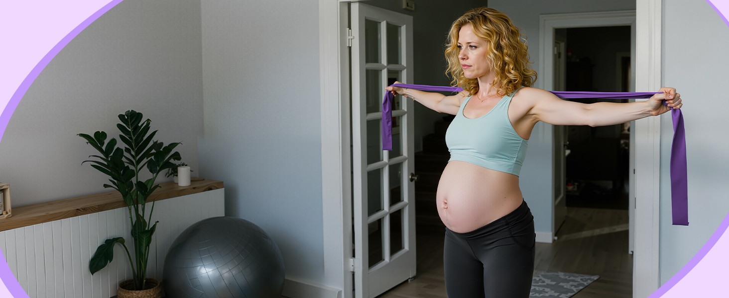 Набір фітнес-гумок Fokky Fitnessbänder 4 шт., 2 м, 4 рівні опору, для м'язів, йоги, пілатесу (жовтий, зелений, червоний, синій, фіолетовий)