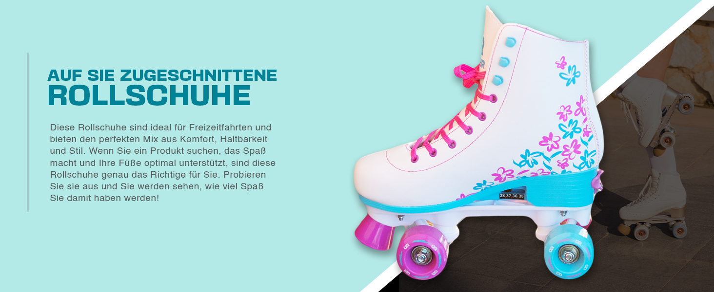 Ролики Sprinkly для дітей та дорослих, регульовані 35-38 (22,5-24 см)